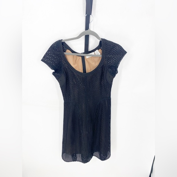 Byron Lars Beauty Mark Mesh Structured Dress Sz 4 - Picture 3 of 5